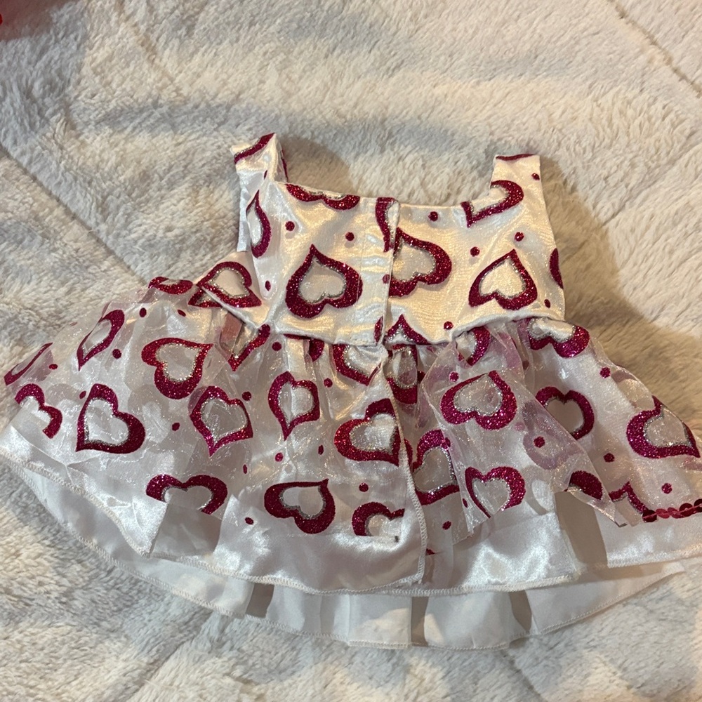 Build-A-Bear Red and White Heart Dress Set - Picture 8 of 8
